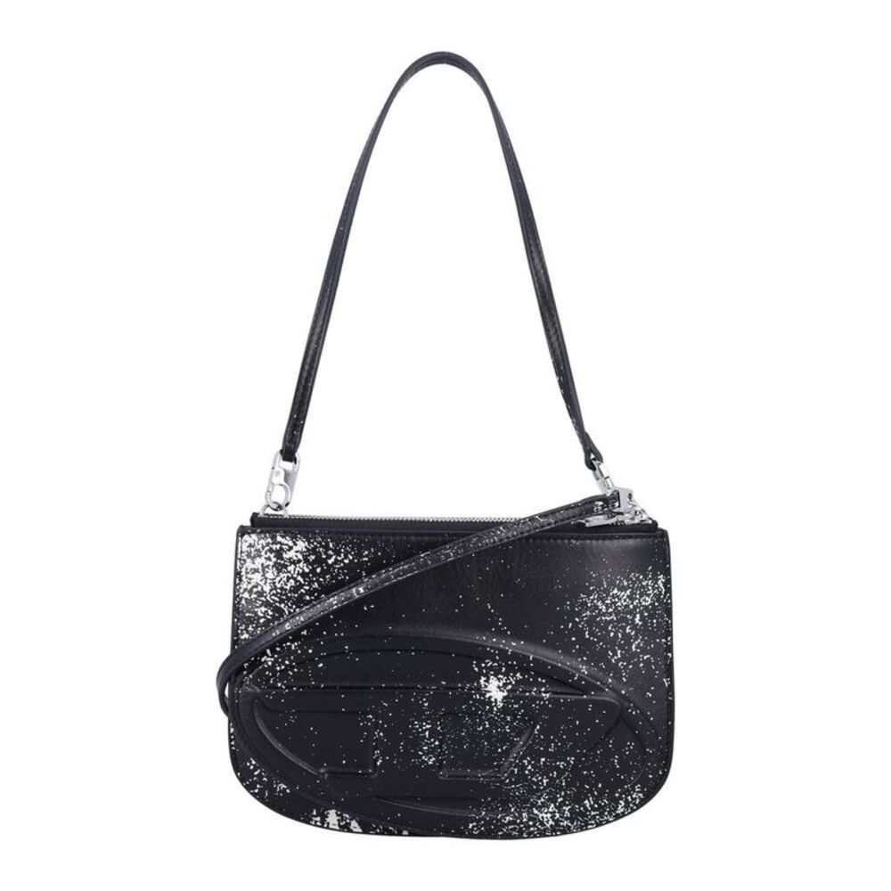 DIESEL Distressed Effect Shoulder Bag Women BLACK Handbags